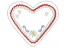 Stickdatei - Bayrisches Lebkuchenherz Edelweiß